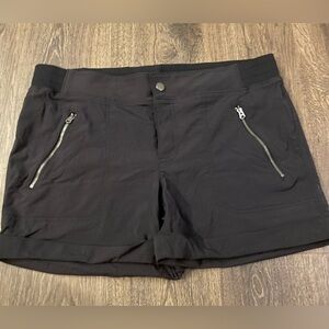 Athleta Black Athletic Shorts with Zippered Pockets